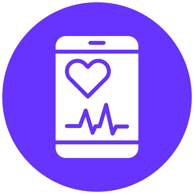 Styl ikony aplikacji Vector Design Health Tracking