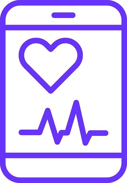 Styl ikony aplikacji Vector Design Health Tracking