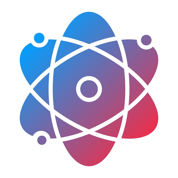 Styl ikony atomu projektowania wektorowego