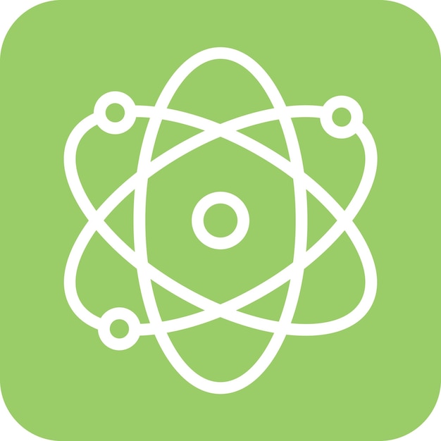 Styl ikony atomu projektowania wektorowego