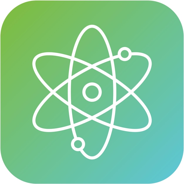 Styl ikony atomu projektowania wektorowego