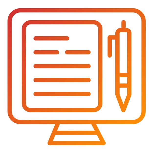 Styl ikony automatycznego wypełniania formularza projektowania wektorowego