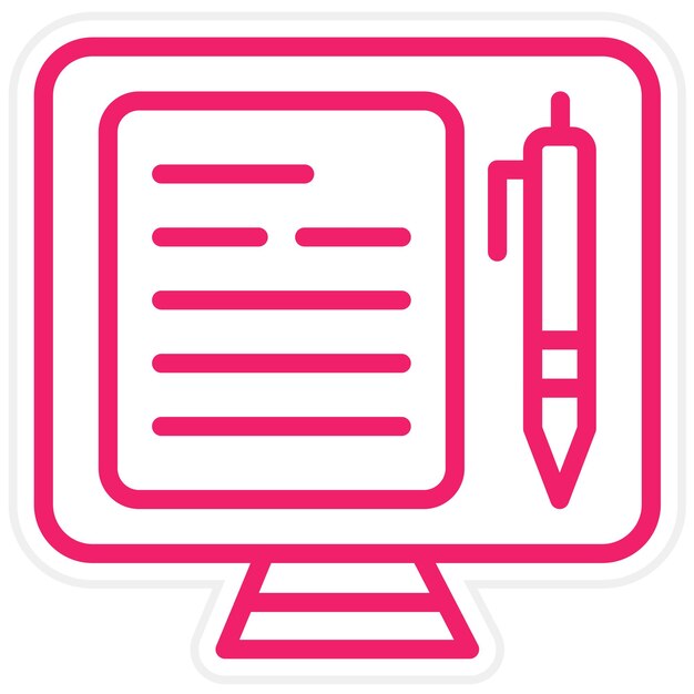 Styl ikony automatycznego wypełniania formularza projektowania wektorowego