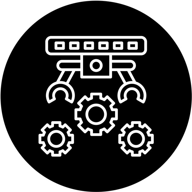 Styl ikony automatyzacji projektowania wektorowego