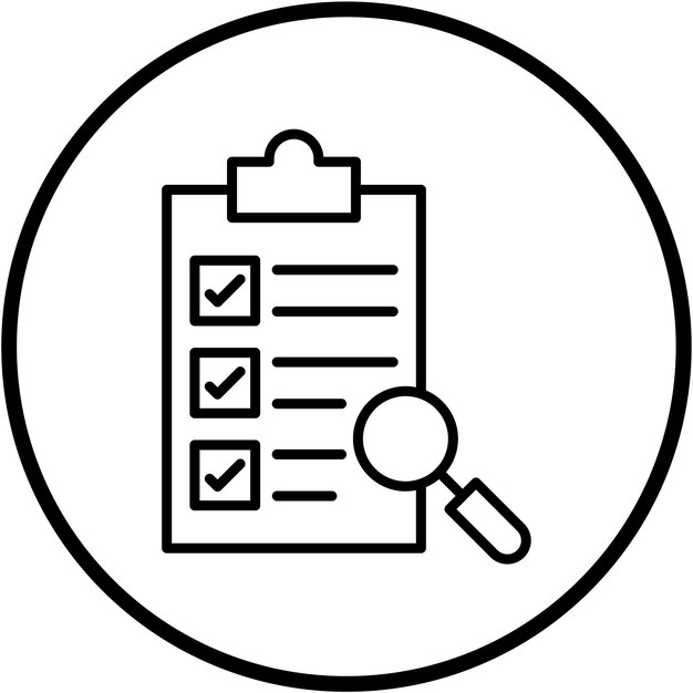 Styl ikony badań projektowania wektorowego