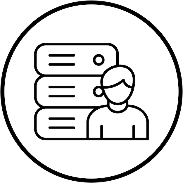 Styl ikony bazy klienta projektowania wektorowego