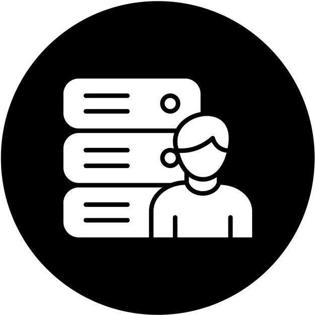 Styl ikony bazy klienta projektowania wektorowego