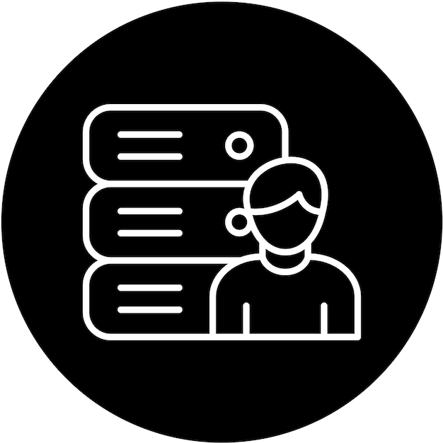 Styl ikony bazy klienta projektowania wektorowego