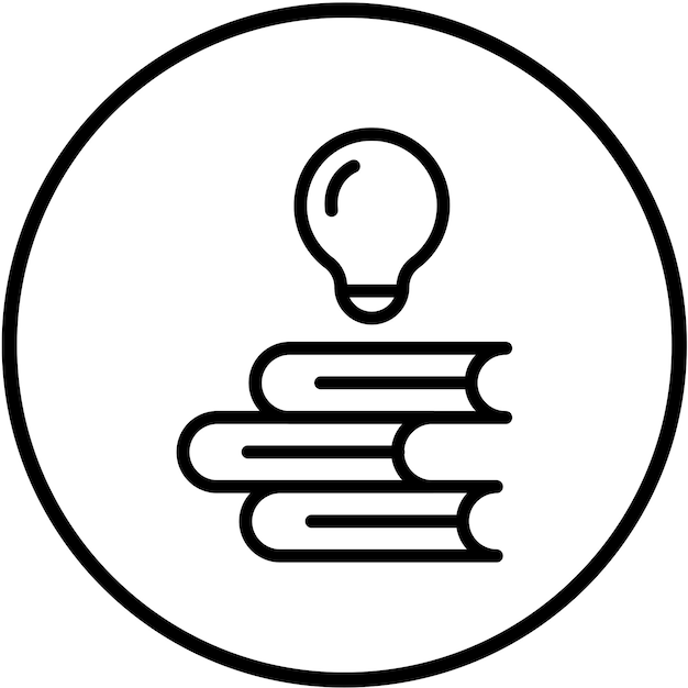 Styl ikony bazy wiedzy o projektowaniu wektorowym