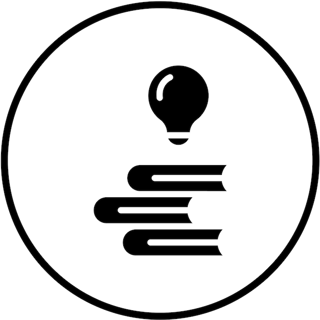 Styl ikony bazy wiedzy o projektowaniu wektorowym
