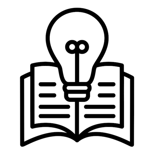 Styl ikony bazy wiedzy o projektowaniu wektorowym