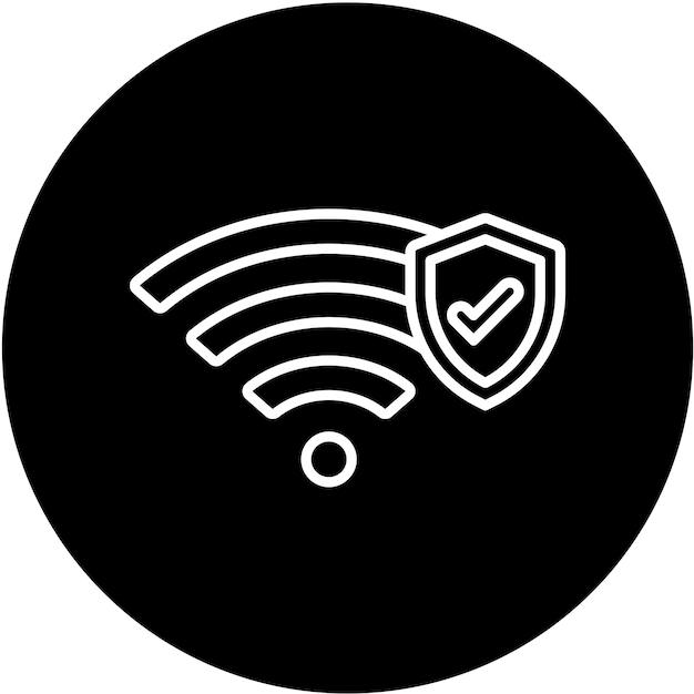 Plik wektorowy styl ikony bezpieczeństwa wi-fi