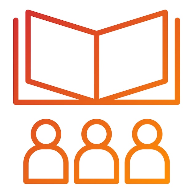 Styl ikony biblioteki studenckiej projektowania wektorowego