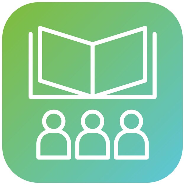 Styl ikony biblioteki studenckiej projektowania wektorowego