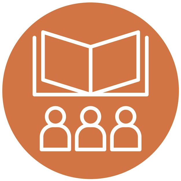 Styl ikony biblioteki studenckiej projektowania wektorowego