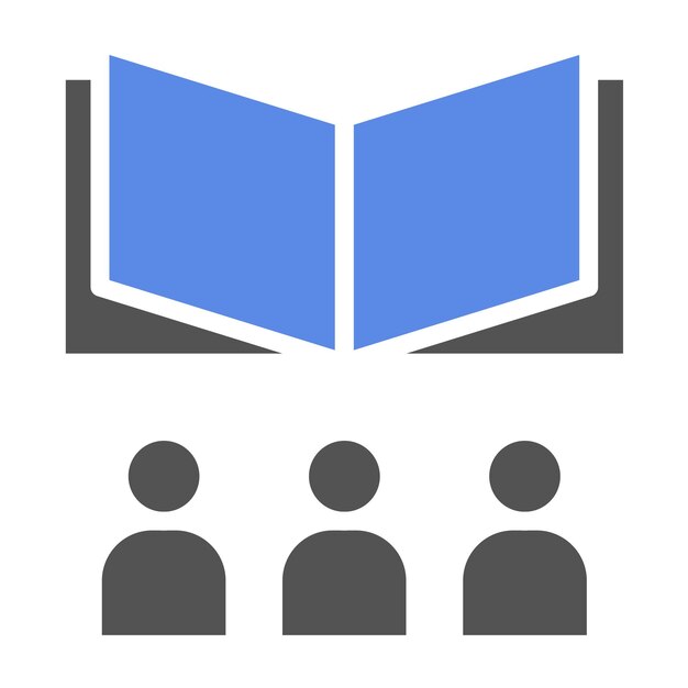 Styl ikony biblioteki studenckiej projektowania wektorowego