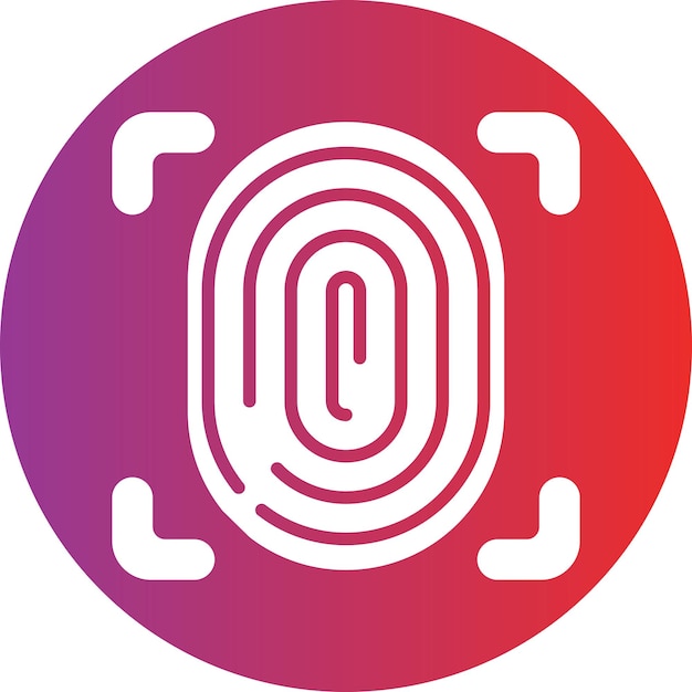 Styl ikony biometrycznej projektowania wektorowego