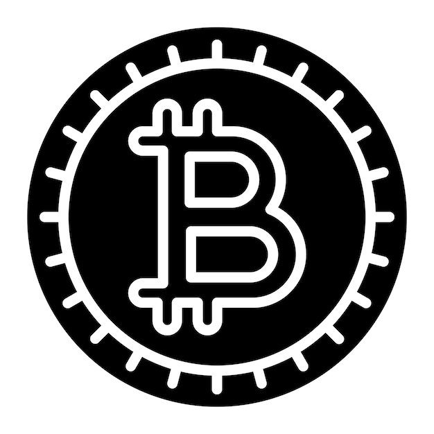 Styl ikony Bitcoina wektorowego projektowania