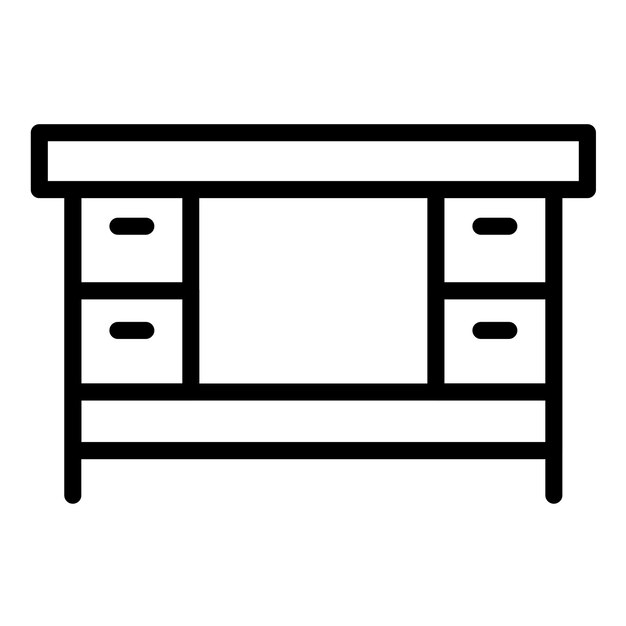 Styl ikony biurka usługowego projektowania wektorowego