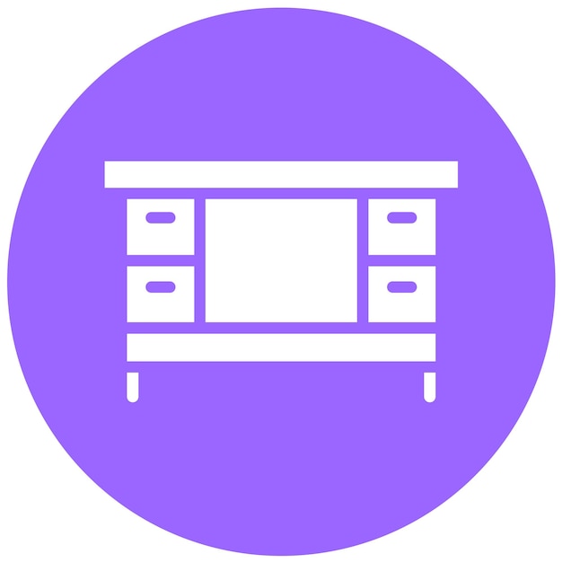 Styl ikony biurka usługowego projektowania wektorowego