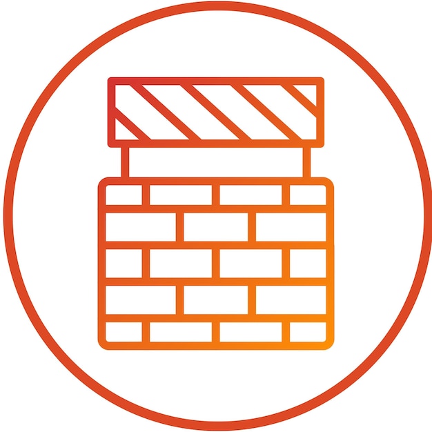 Plik wektorowy styl ikony blokady firewalla projektowania wektorowego
