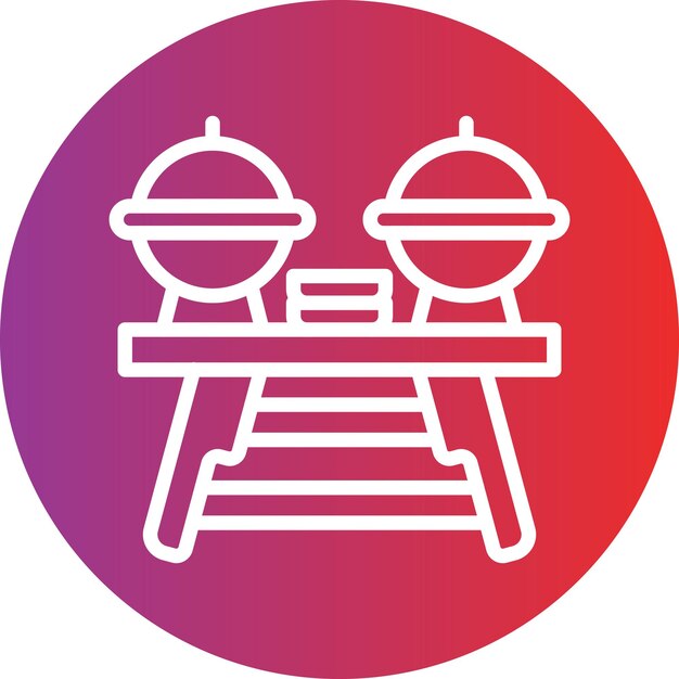 Styl ikony bufetu projektowania wektorowego