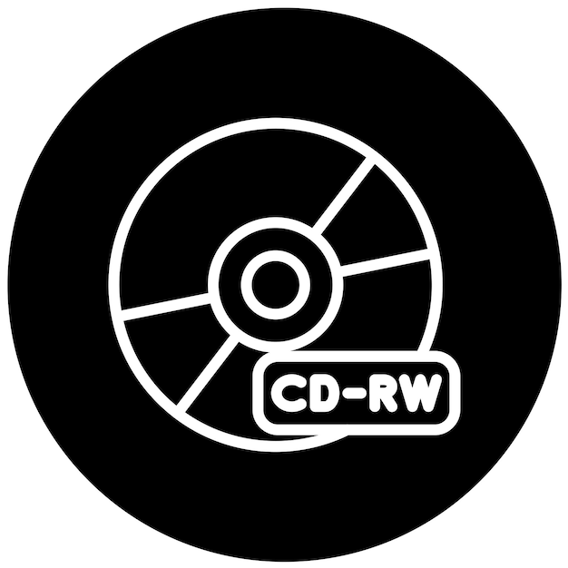 Styl ikony CDRW projektowania wektorowego