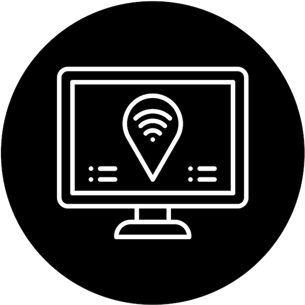Styl ikony cyfrowego węzła nomadycznego projektowania wektorowego