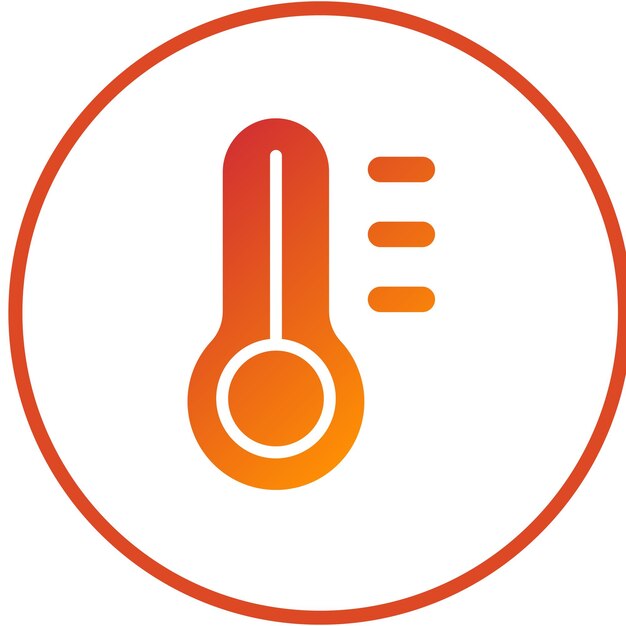 Styl ikony czujnika temperatury wektorowego