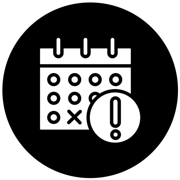 Styl ikony daty końcowej projektowania wektorowego