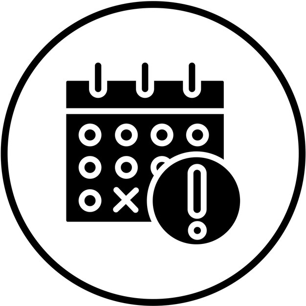 Styl ikony daty końcowej projektowania wektorowego