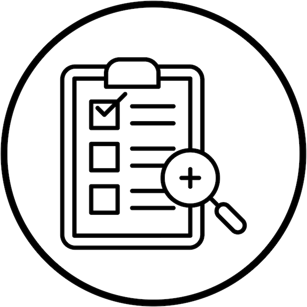 Styl ikony diagnostyki wektorowej