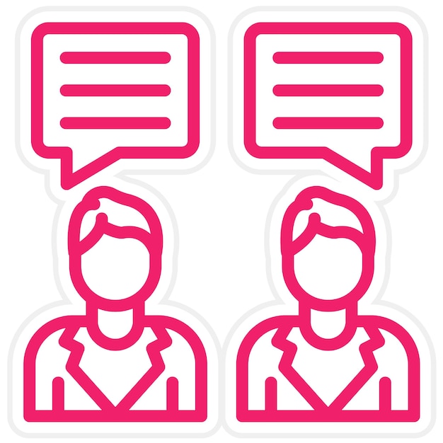Styl ikony dialogu projektowania wektorowego