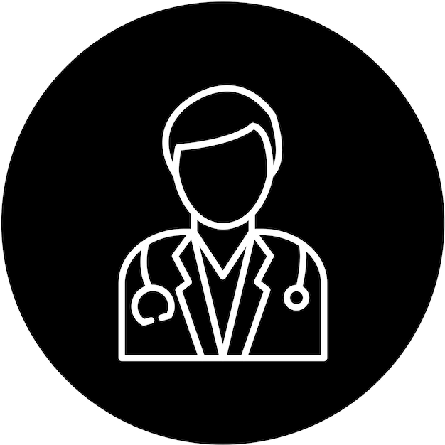 Styl ikony doktora projektowania wektorowego