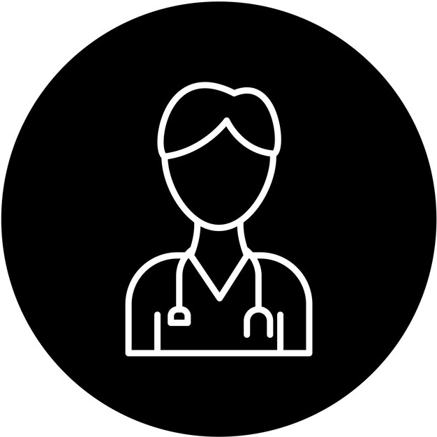 Styl ikony doktora projektowania wektorowego