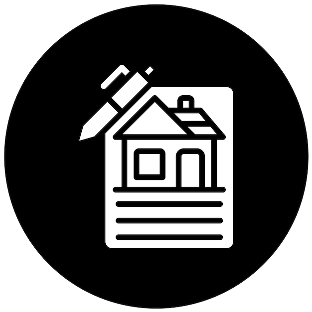 Styl ikony dokumentów domu projektowania wektorowego