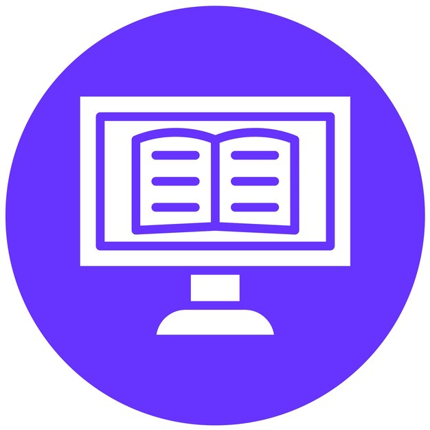 Styl ikony e-learningowej projektowania wektorowego