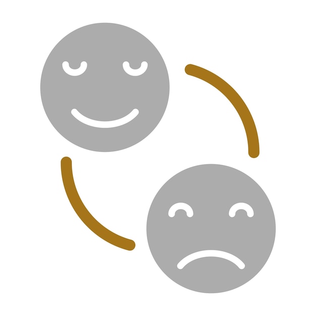 Styl ikony emocji projektowania wektorowego