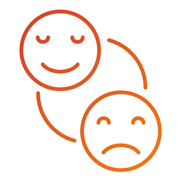 Styl ikony emocji projektowania wektorowego