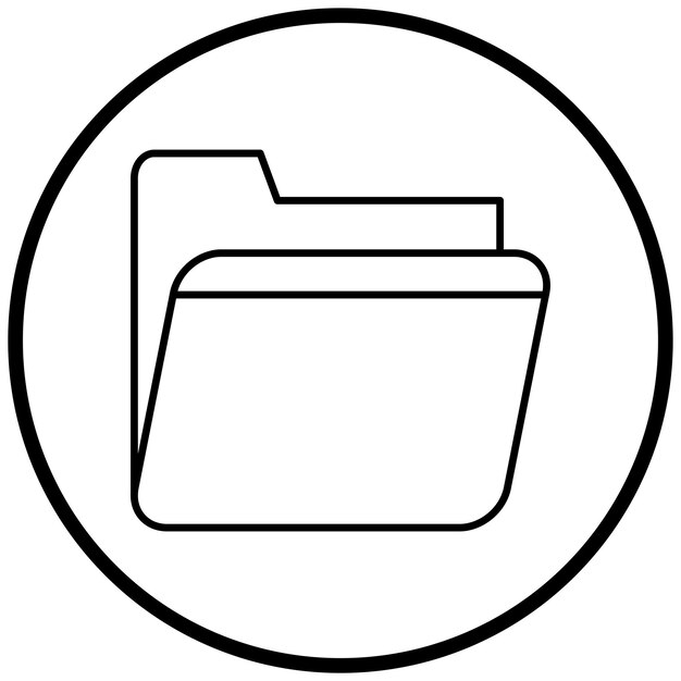 Styl ikony folderu projektowania wektorowego