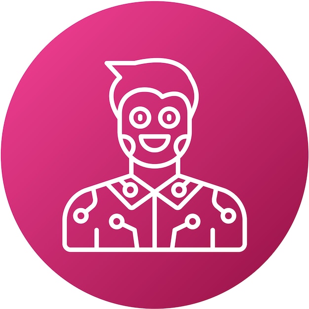 Styl ikony humanoidalnej projektowania wektorowego
