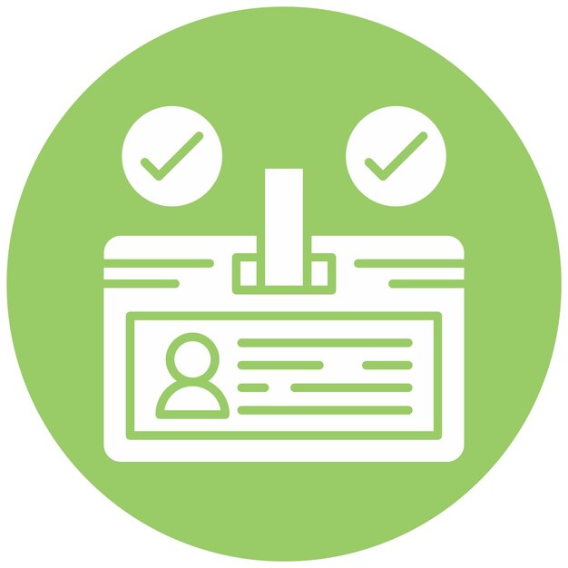 Styl ikony identyfikatora projektu wektorowego