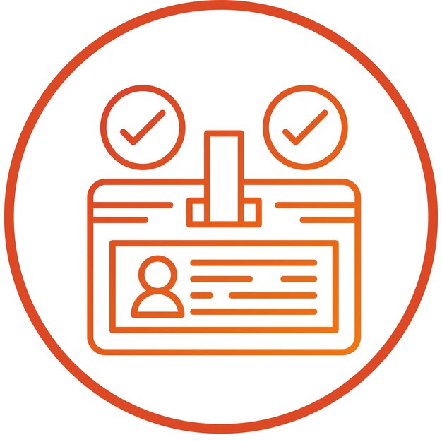 Styl ikony identyfikatora projektu wektorowego