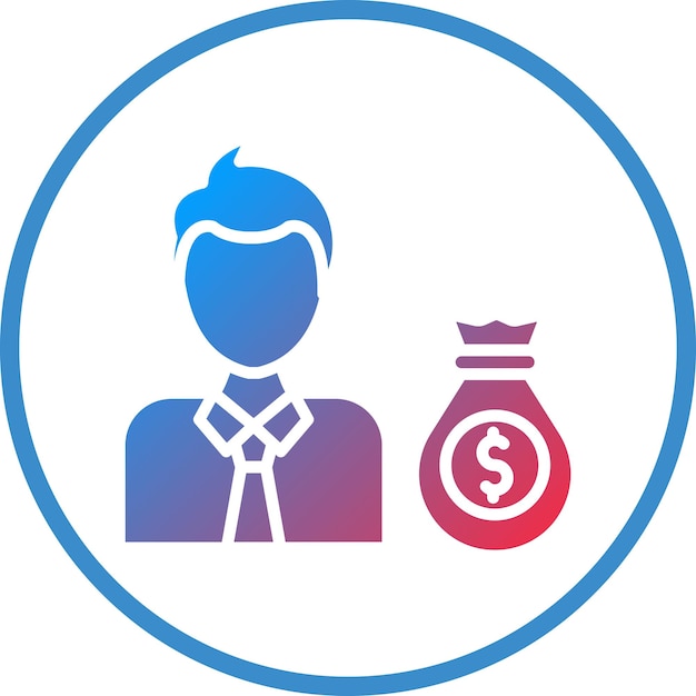 Styl ikony inwestora projektowania wektorowego