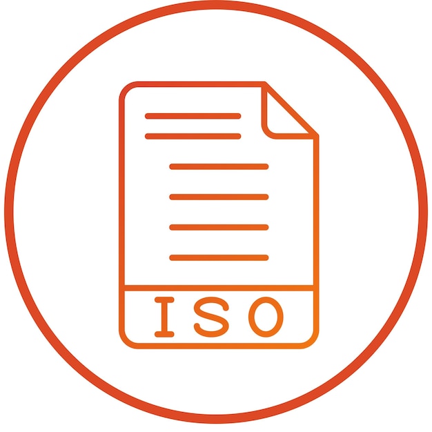 Styl ikony ISO projektowania wektorowego