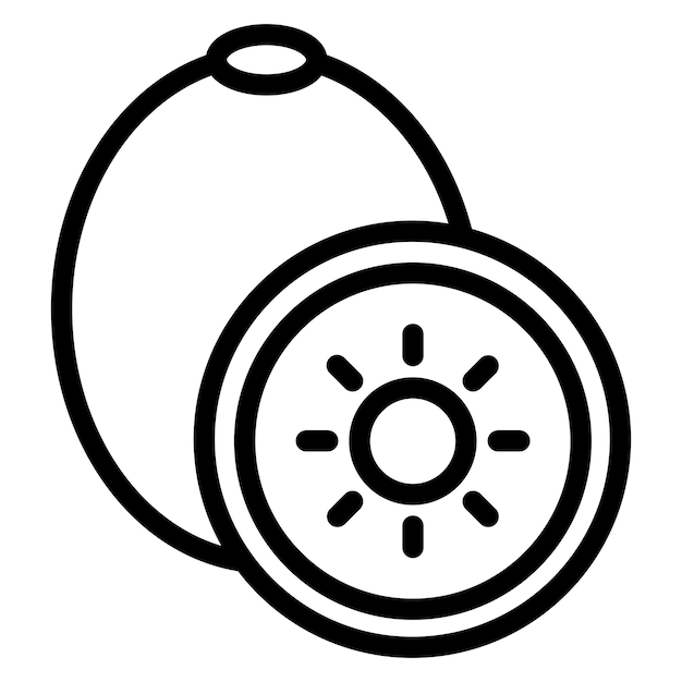 Styl ikony kiwi wektorowego projektowania