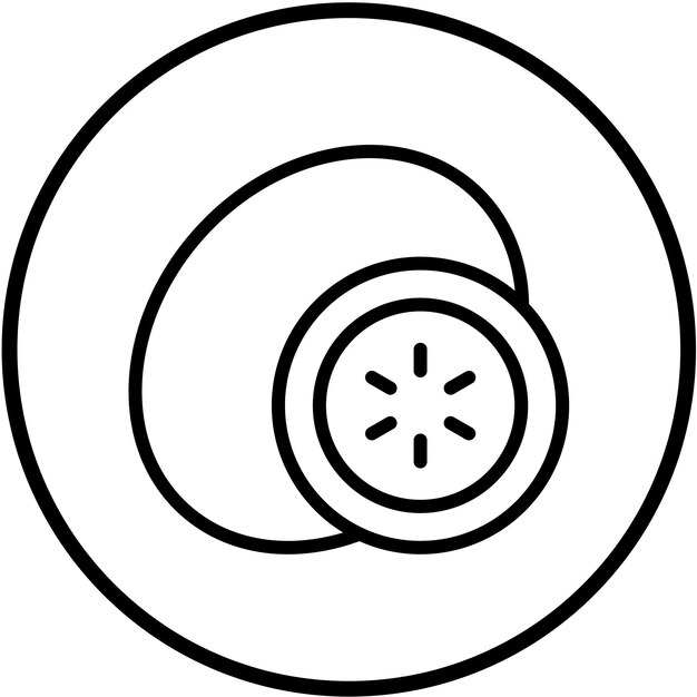 Styl ikony kiwi wektorowego projektowania