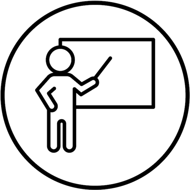 Styl ikony klasy nauczyciela projektowania wektorowego