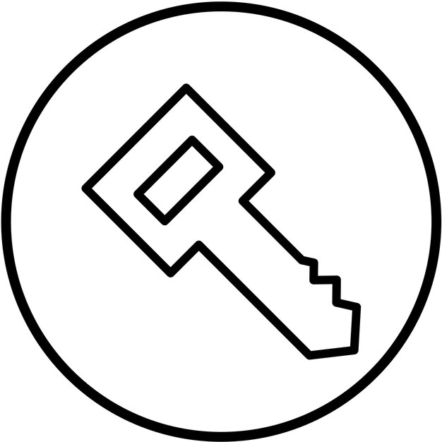 Styl ikony klucza projektowania wektorowego