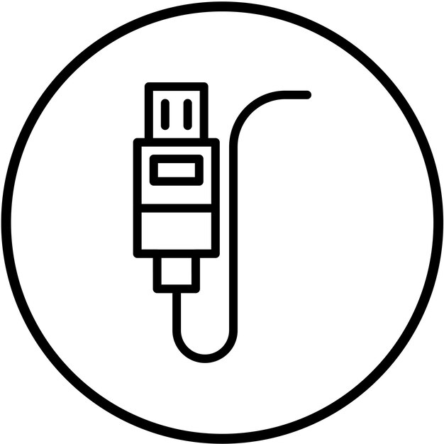 Styl ikony konektora wyjściowego projektowania wektorowego